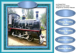 Lovely Stam Train in a Diamond Frame 1