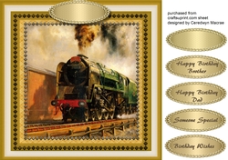 Lovely Steam Train in a Diamond Frame 2