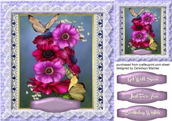 Beautiful Anemones and butterflys