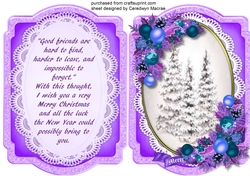 Print and Cut with verse Christmas Trees