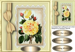 Beautiful Yellow  Roses and Side Bow  2