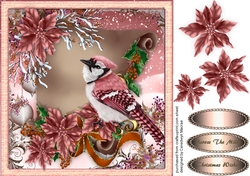 Beautiful Wintersong with Pink Poinsettias