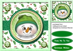 Snowman in Stitched Frame 3