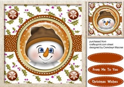 Snowman in Stitched Frame  4
