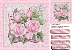 Beautiful Roses in a Bracket Frame