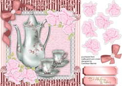 Tea for two with Pink Roses 