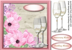 Gorgeous Pink Flowers and Glasses