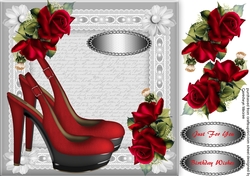Sexy Red Shoes and Roses