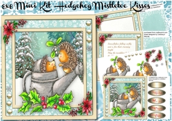 8x8 Mini Kit , Hedgehogs Mistletoe Kisses