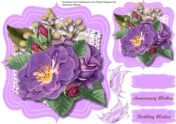 LovelyLilac Roses on a Bracket Mat