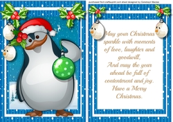 Penguin and his Christmas Bauble ,with Verse