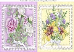 2 Beautiful Bouquet Flower Toppers