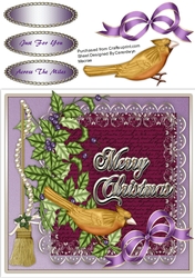 Beautiful Golden Cardinal and Holly
