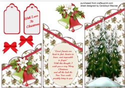 Lovely Tri fold card with Verse 1