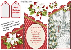Lovely Tri fold card with Verse 2