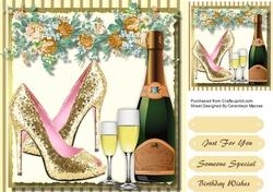 Golden shoes and Champagne