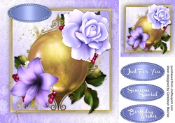 Winter Lily and Lilac Rose 