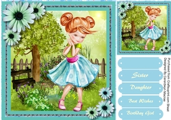Beautiful Girl in Aqua 