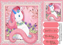 Gorgeous Unicorn in the Flowers