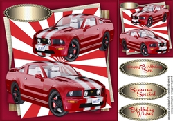 Beautiful Red Mustang for the Boys 