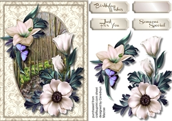 A5 Winter Bouquet Cream