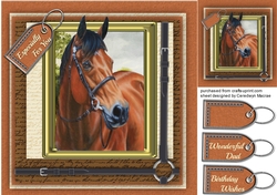 Stunning Throuhgabrd Horse in a Gold Frame 