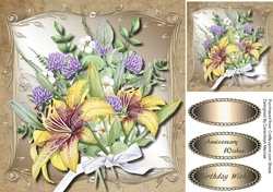 Beautiful Lilys in Ornate Frame