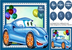 little Blue Birthday Car