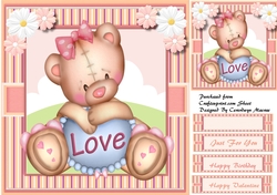 Beautiful Pink Love Bear