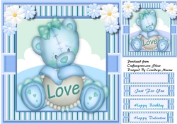 Beautiful Blue Love Bear