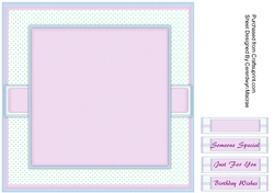 Lilac Polka Incert with Greeting tags 