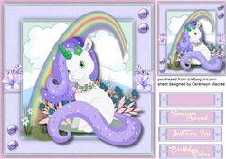 Beautiful Unicorn and Rainbow 3