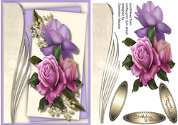 Lilac Roses and Babys Breath
