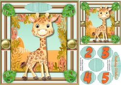 Cute Baby Giraffe in the trees