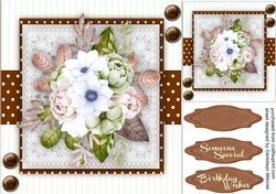 Stunning Coffee and Cream Anemones and Roses 