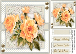 Gorgeous Roses on a Ornate Mat