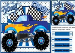 Lovely Blue Monster Truck