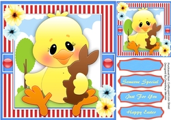 Little Chick and his Chocolate Bunny