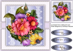 Beautiful Breat of Summer Roses on a lace Mat 2