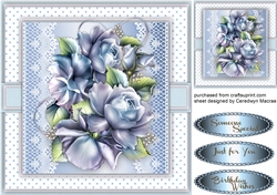 Beautiful Porceline Roses on a Lace Mat 5