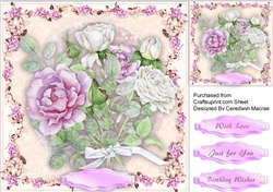 Beautiful Bouquet in a Rose Frame