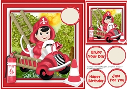 Red Fire Engine at the Ready