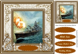 War Ship Firing The Guns