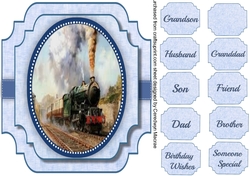 Lovely Shaped Card , with Train