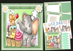 8x8 mini Kit, Ellies Strawberry Cupcake 