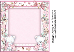 Blank Incert Cute Teddy Pink