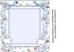 Blank Incert Cute Teddy Blue