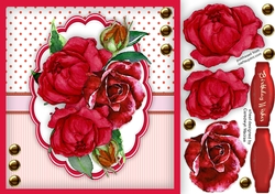Beautiful Water coloured Red Roses
