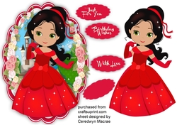 Beautiful Princess in a Red Dress