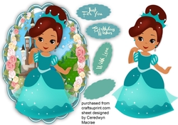 Beautiful Princess in a Aqua  Dress